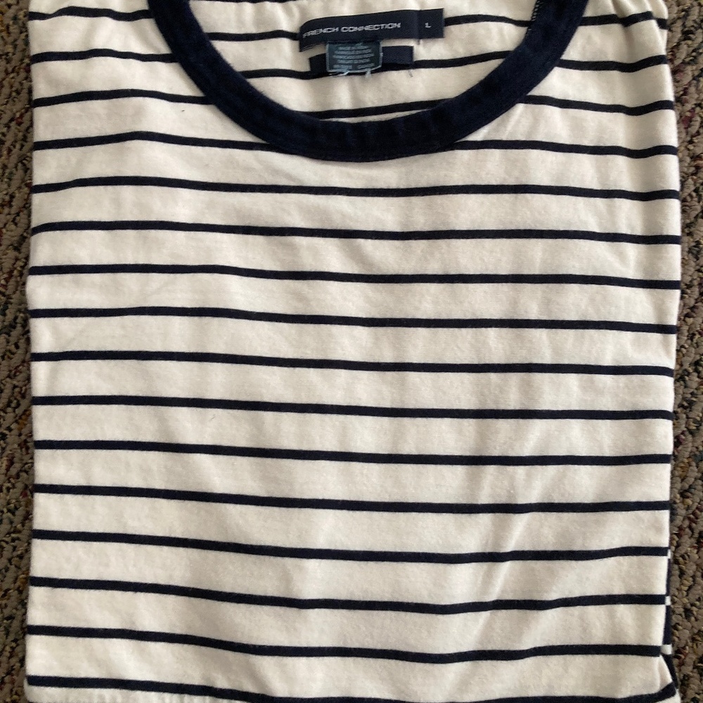 Mens French Connection LS Striped  Shirt
